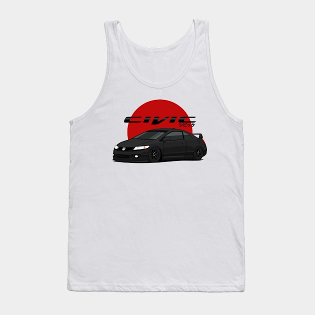 Civic si black T-shirt Tank Top by masjestudio